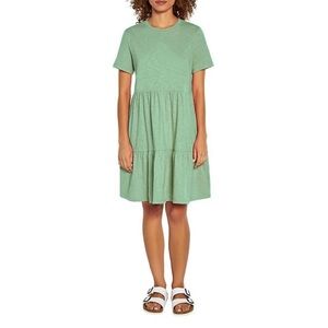 GAP Women's Soft Short Sleeve Crew Neck Tiered Dress NWOT